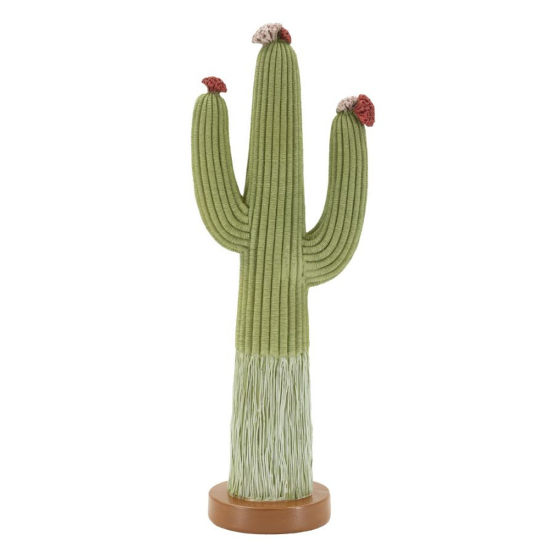 Grande Statuette déco originale Cactus Hauteur 45 cm Résine Vert Cactacee 