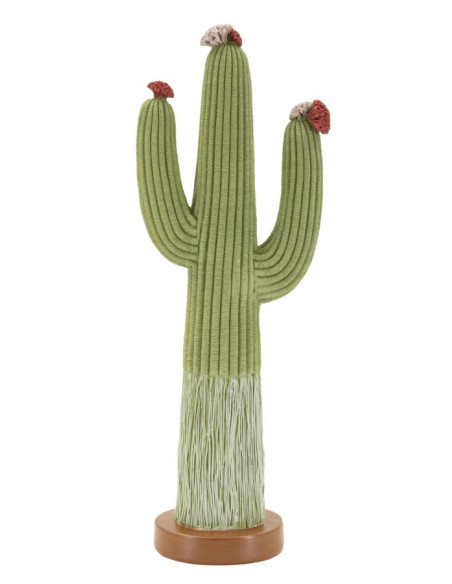 Grande Statuette déco originale Cactus Hauteur 45 cm Résine Vert Cactacee 