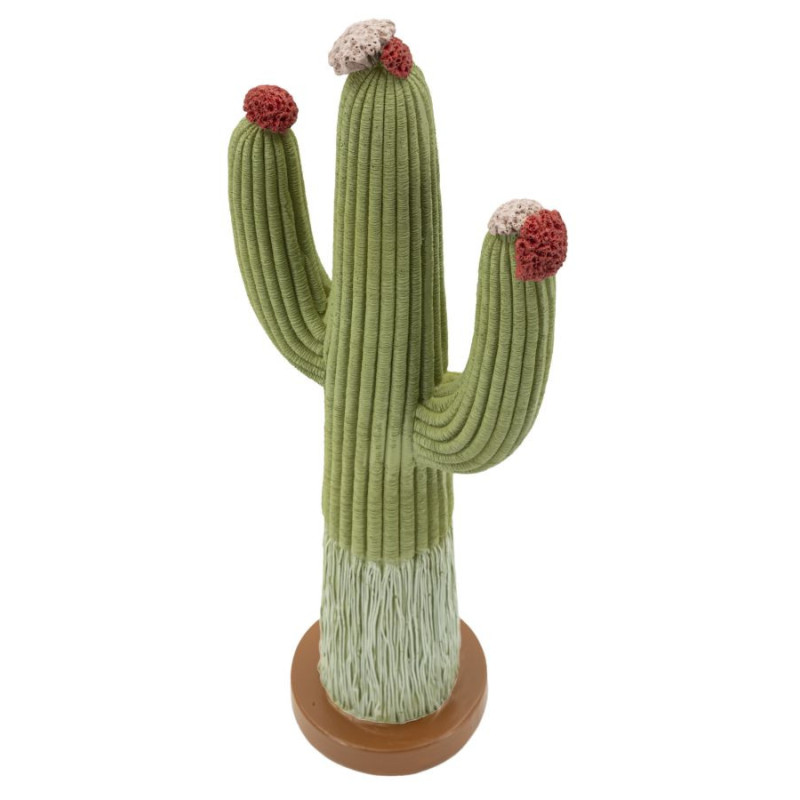 Grande Statuette déco originale Cactus Hauteur 45 cm Résine Vert Cactacee 