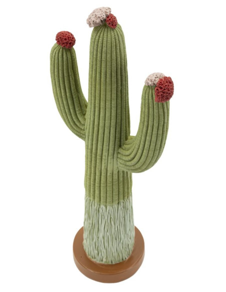 Grande Statuette déco originale Cactus Hauteur 45 cm Résine Vert Cactacee 