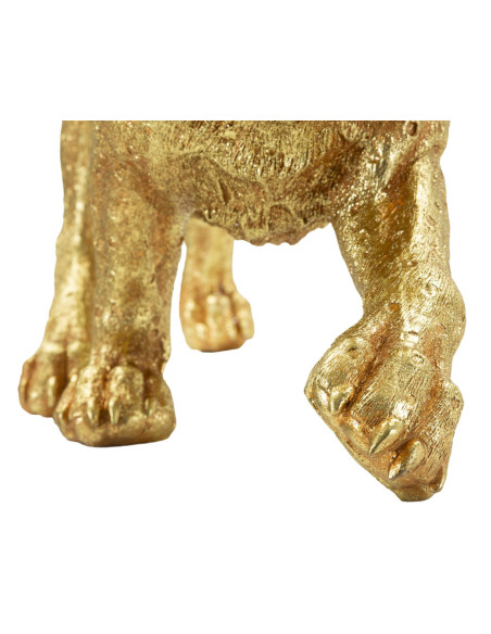 Grande Statue déco moderne Léopard 89 cm Résine Doré Shant 