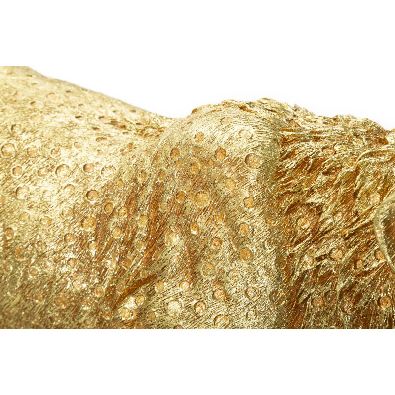 Grande Statue déco moderne Léopard 89 cm Résine Doré Shant 