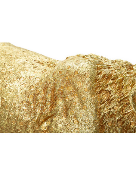 Grande Statue déco moderne Léopard 89 cm Résine Doré Shant 