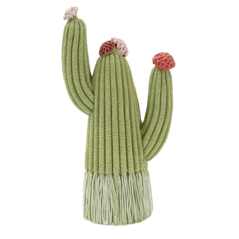 Statuette déco originale Cactus Hauteur 20 cm Résine Vert Cactacee 