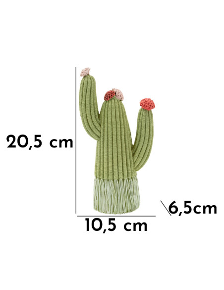 Statuette déco originale Cactus Hauteur 20 cm Résine Vert Cactacee 