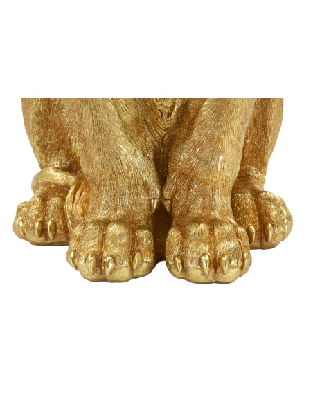 Grande Statue déco moderne Lion Hauteur 74 cm Résine Doré Shant 