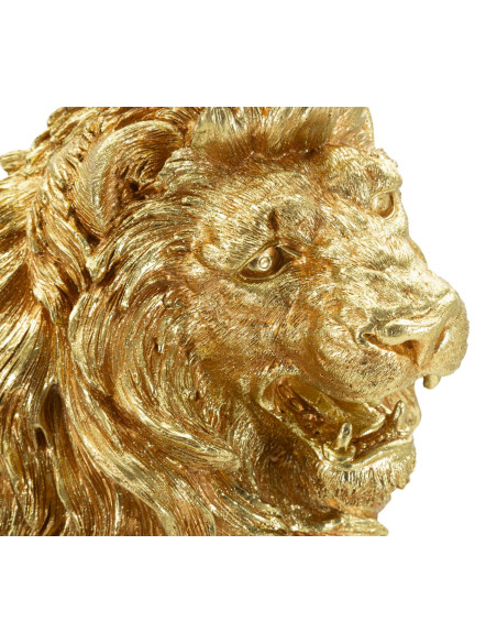 Statue déco moderne Lion Hauteur 55 cm Résine Doré Shant 