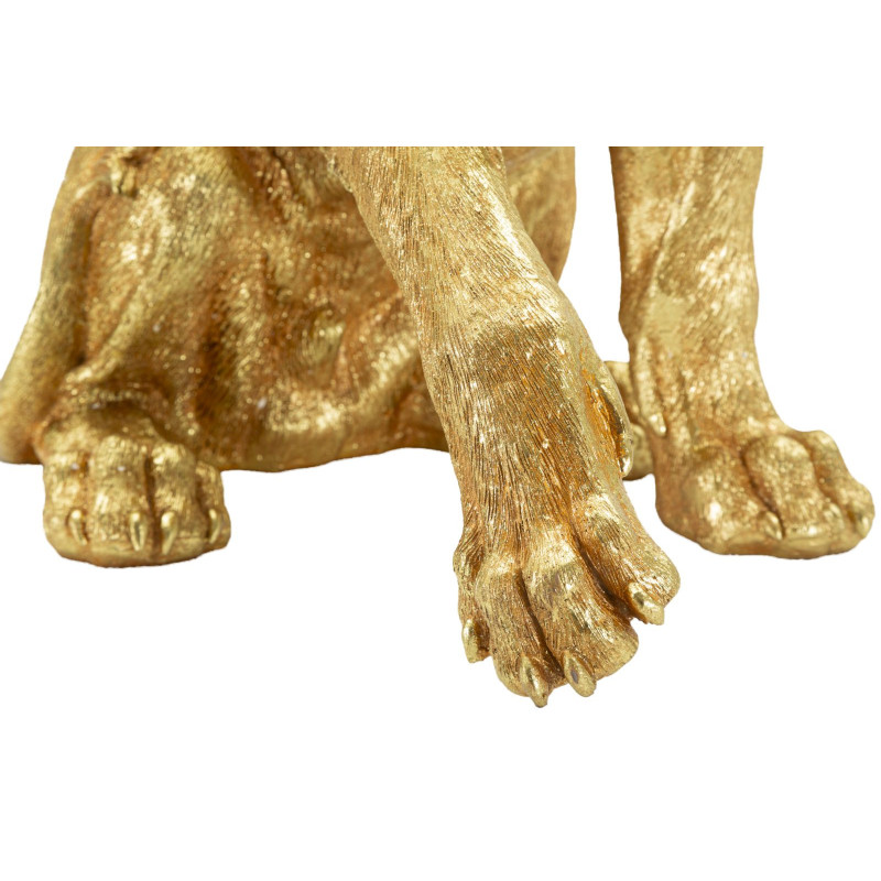 Statue déco moderne Lion Hauteur 55 cm Résine Doré Shant 