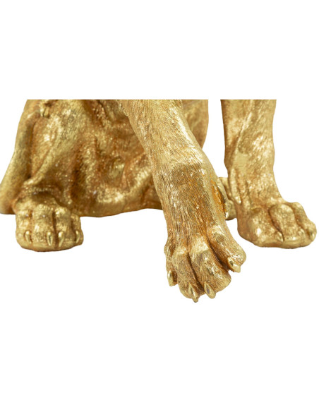 Statue déco moderne Lion Hauteur 55 cm Résine Doré Shant 