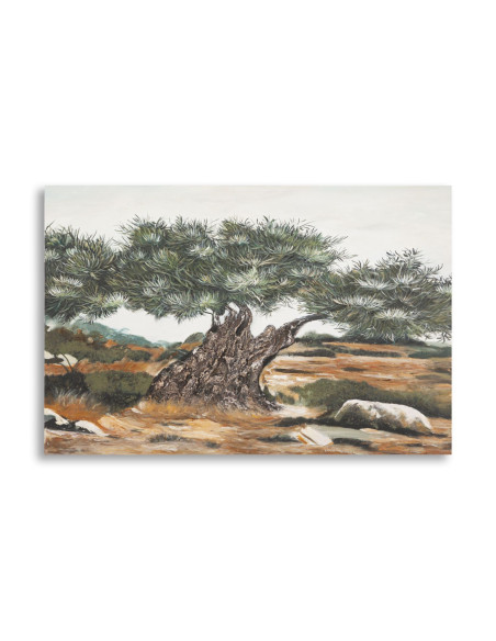 Grande Toile murale peinte moderne Oliviers 120x80 Olivo B 