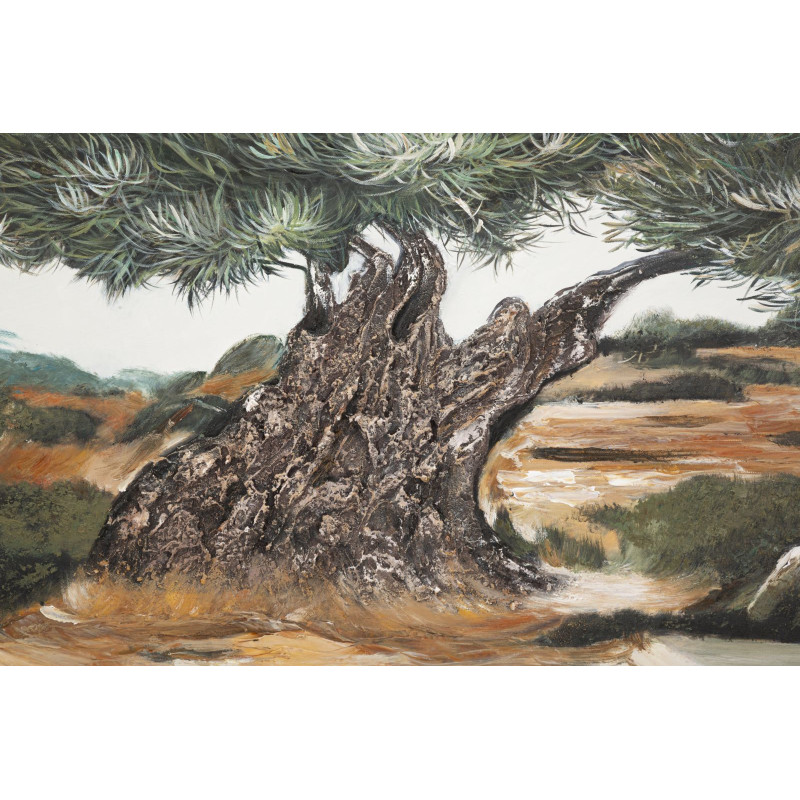 Grande Toile murale peinte moderne Oliviers 120x80 Olivo B 
