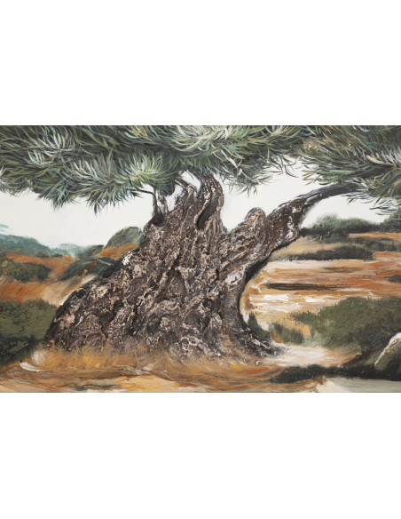 Grande Toile murale peinte moderne Oliviers 120x80 Olivo B 