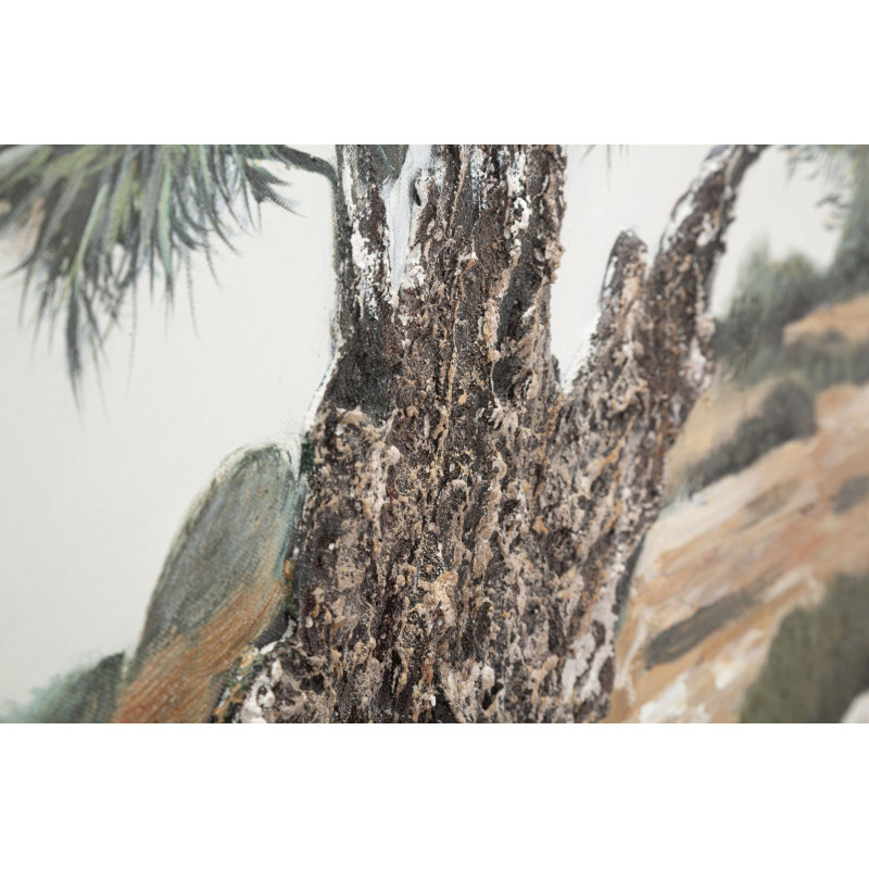 Grande Toile murale peinte moderne Oliviers 120x80 Olivo B 