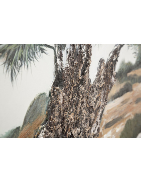 Grande Toile murale peinte moderne Oliviers 120x80 Olivo B 