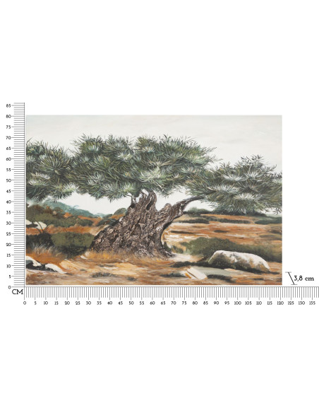 Grande Toile murale peinte moderne Oliviers 120x80 Olivo B 