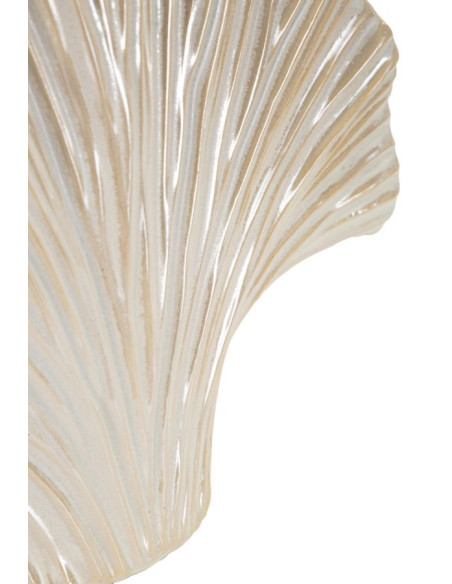 Vase style art déco Éventail 27 cm Céramique Perle Effet nacré Perly 