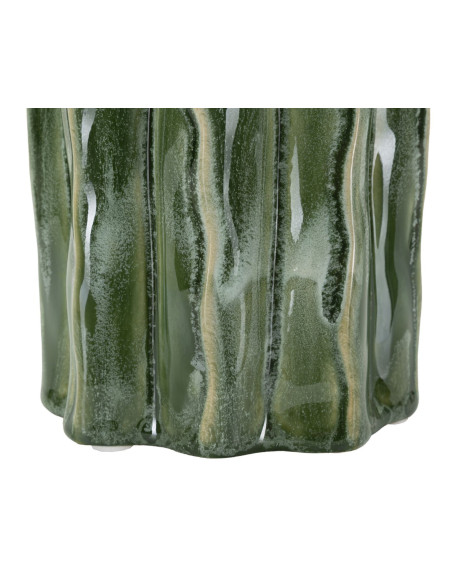 Vase original Cylindrique Hauteur 31 cm Céramique Vert Cactus 