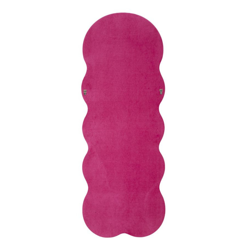Grand Miroir mural moderne Organique 60x160 Velours Rose fuchsia Bois MDF Miki 