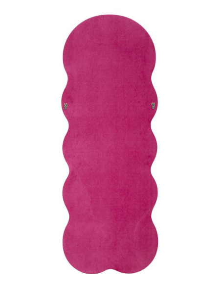 Grand Miroir mural moderne Organique 60x160 Velours Rose fuchsia Bois MDF Miki 