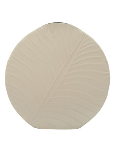 Vase moderne Rond Hauteur 41 cm Métal Blanc crème Dune 