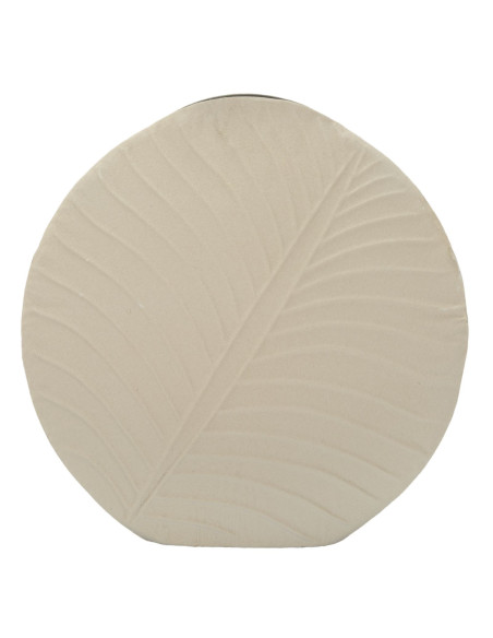 Vase moderne Rond Hauteur 41 cm Métal Blanc crème Dune 