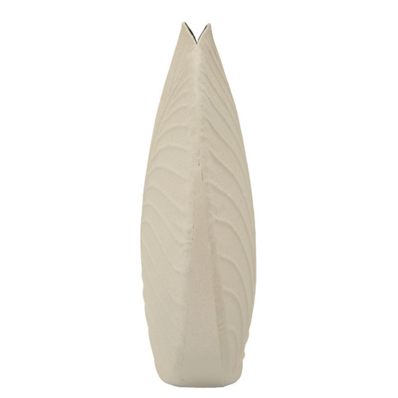 Vase moderne Rond Hauteur 41 cm Métal Blanc crème Dune 