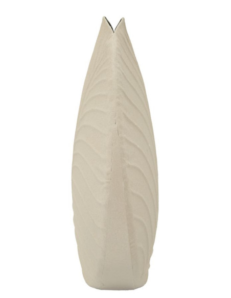 Vase moderne Rond Hauteur 41 cm Métal Blanc crème Dune 