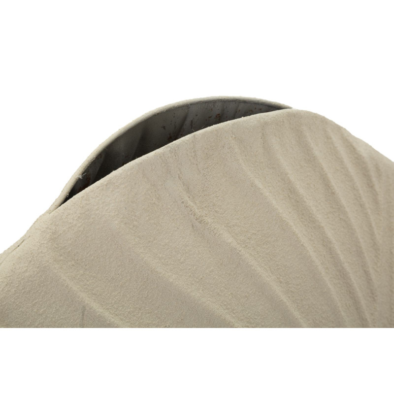 Vase moderne Rond Hauteur 41 cm Métal Blanc crème Dune 