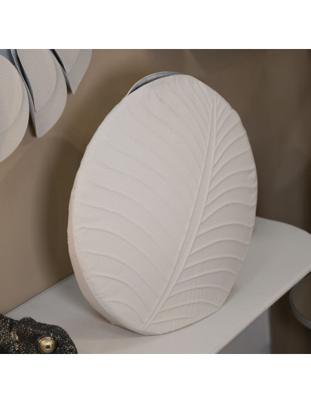 Vase moderne Rond Hauteur 41 cm Métal Blanc crème Dune 