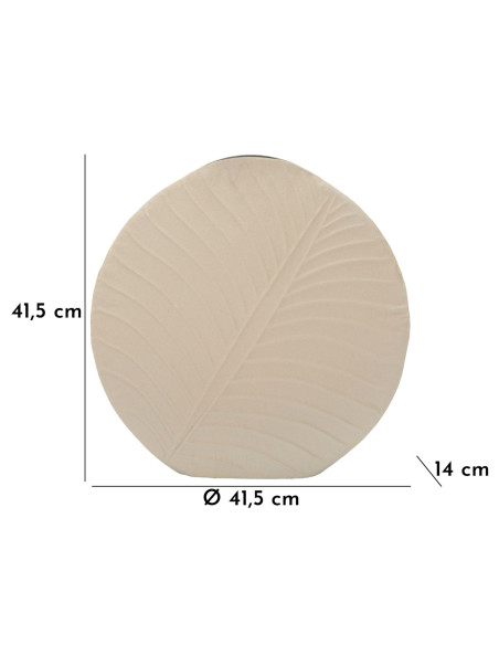 Vase moderne Rond Hauteur 41 cm Métal Blanc crème Dune 