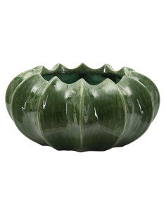 Grand Cache pot original Rond Diamètre 31 cm Céramique Vert Cactus 