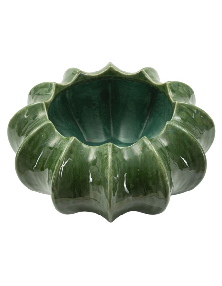 Grand Cache pot original Rond Diamètre 31 cm Céramique Vert Cactus 