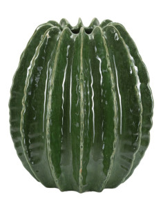 Vase original Boule Hauteur 31 cm Céramique Vert Cactus 