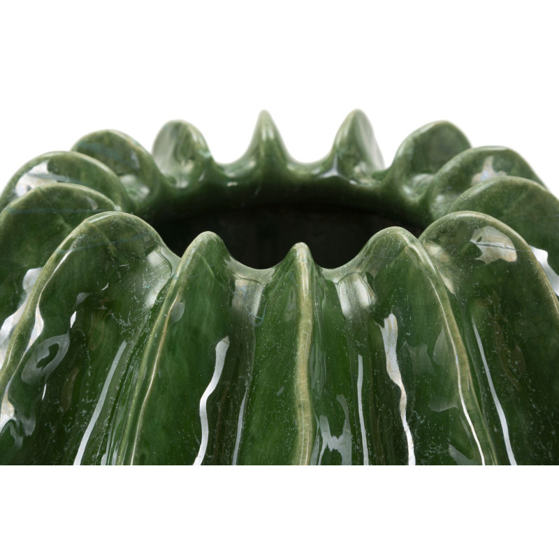 Vase original Boule Hauteur 31 cm Céramique Vert Cactus 