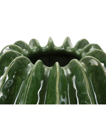 Vase original Boule Hauteur 31 cm Céramique Vert Cactus 