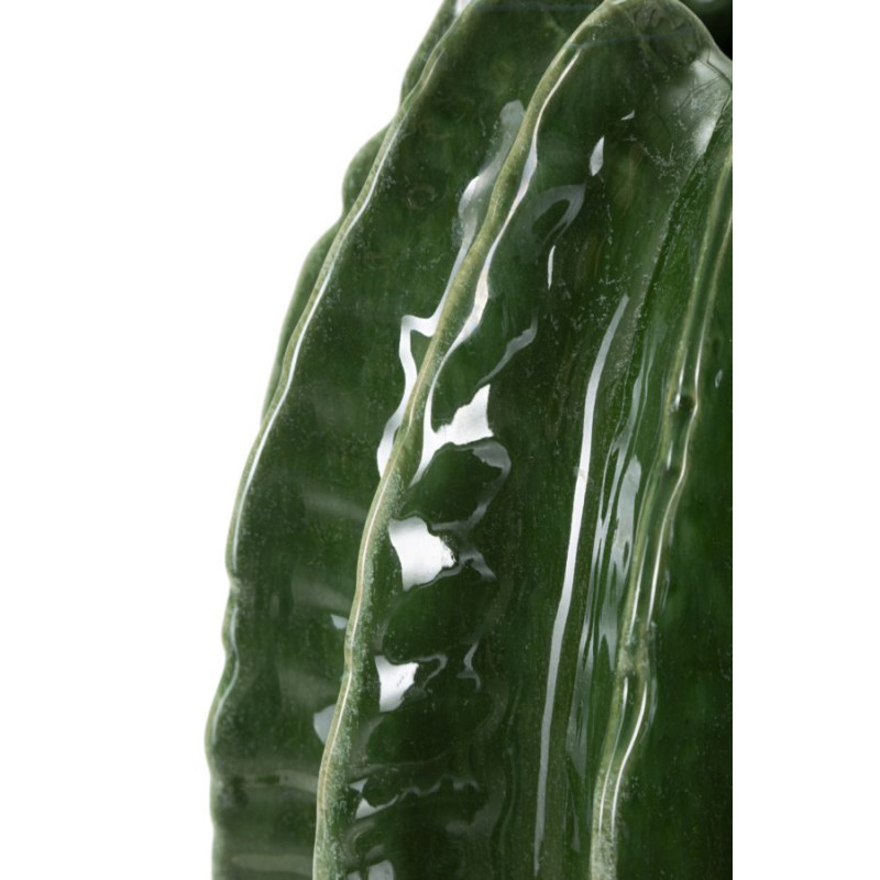 Vase original Boule Hauteur 31 cm Céramique Vert Cactus 
