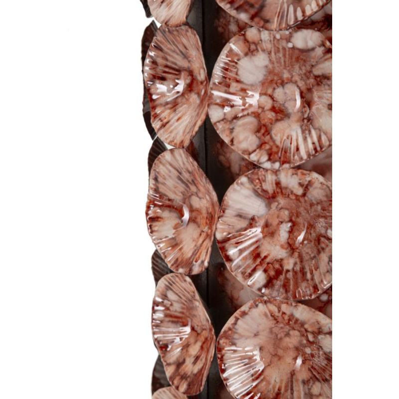 Vase moderne organique Cylindrique Hauteur 24 cm Métal Marron Drop 