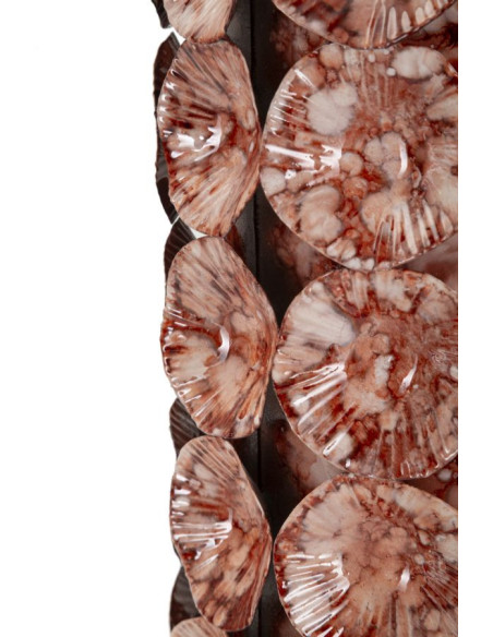 Vase moderne organique Cylindrique Hauteur 24 cm Métal Marron Drop 