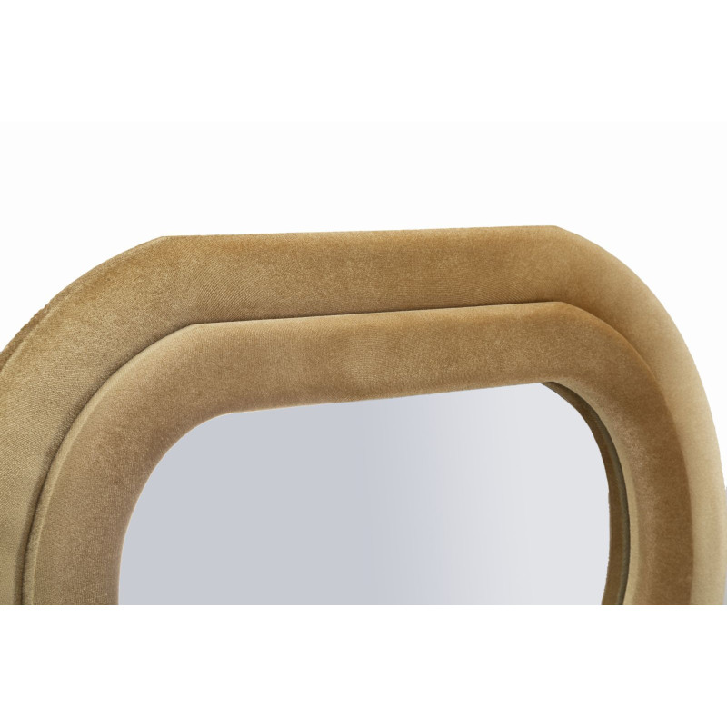 Grand Miroir mural moderne Organique 60x160 Velours Doré Bois MDF Emily 