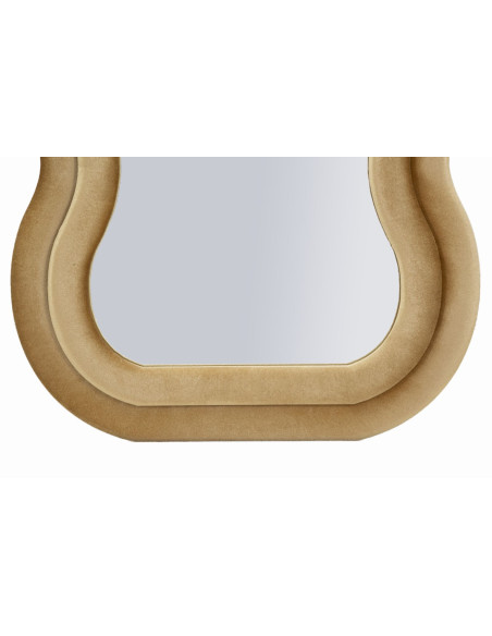 Grand Miroir mural moderne Organique 60x160 Velours Doré Bois MDF Emily 