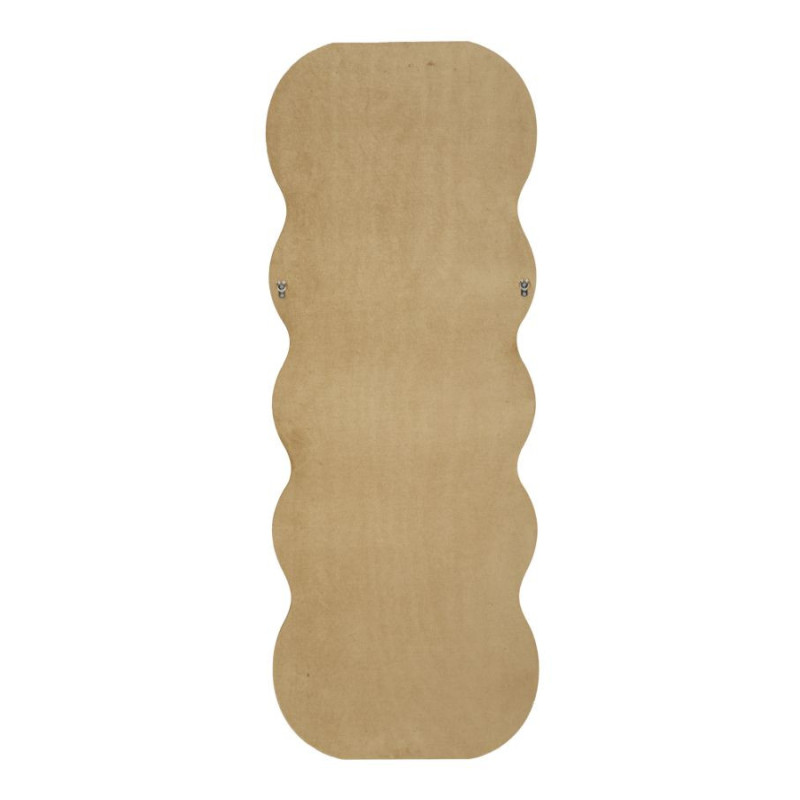 Grand Miroir mural moderne Organique 60x160 Velours Doré Bois MDF Emily 