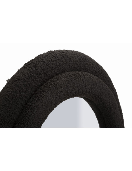 Grand Miroir mural moderne Organique 60x160 Velours Noir Bois MDF Teddy 