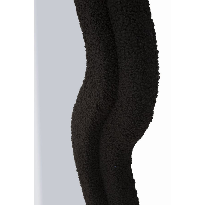 Grand Miroir mural moderne Organique 60x160 Velours Noir Bois MDF Teddy 