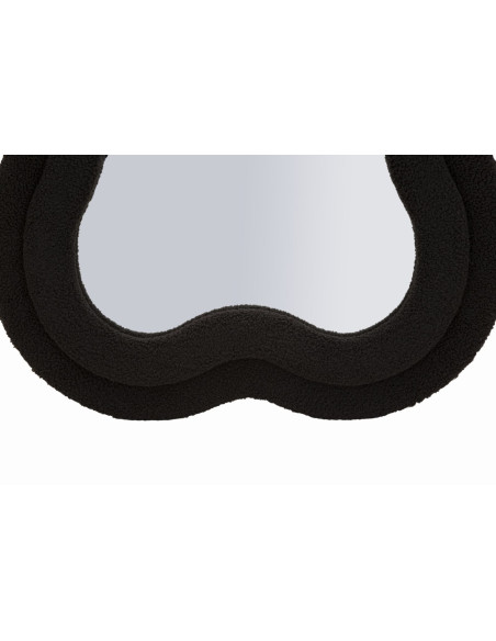 Grand Miroir mural moderne Organique 60x160 Velours Noir Bois MDF Teddy 