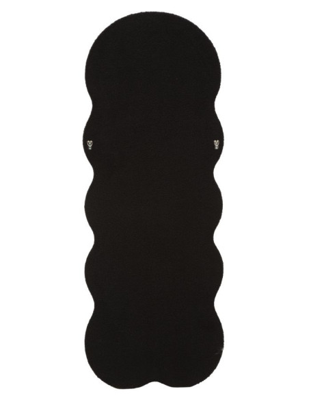 Grand Miroir mural moderne Organique 60x160 Velours Noir Bois MDF Teddy 