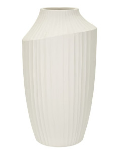 Grand Vase moderne Rond Hauteur 50 cm Magnesium oxide Blanc crème Ice 