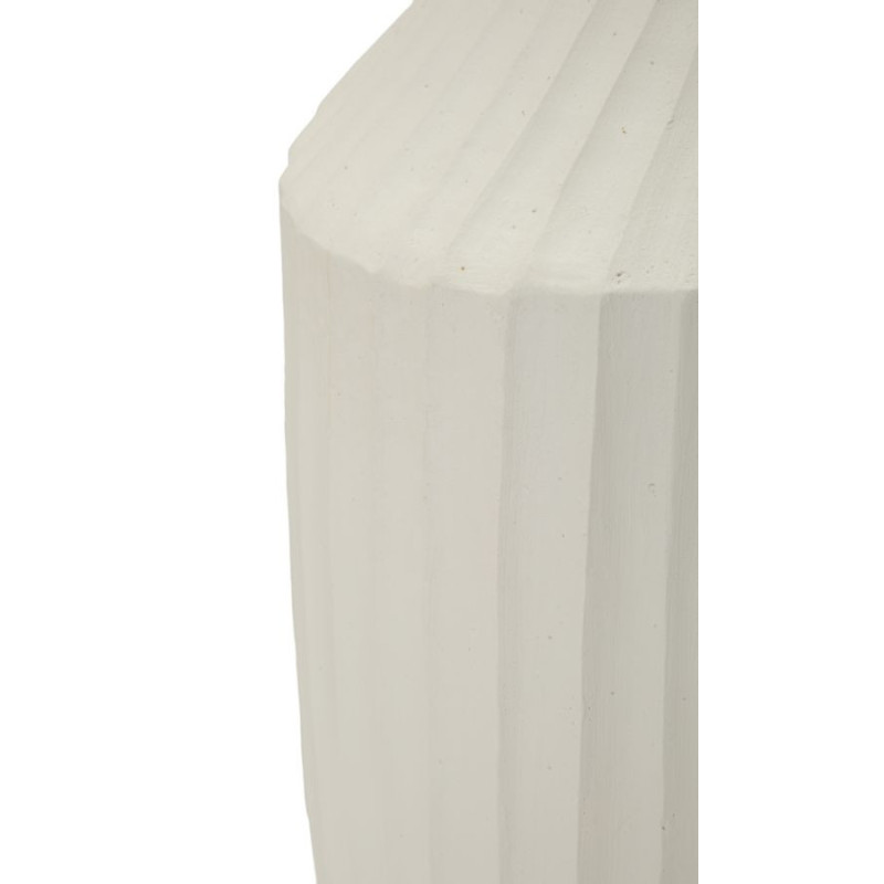 Grand Vase moderne Rond Hauteur 50 cm Magnesium oxide Blanc crème Ice 