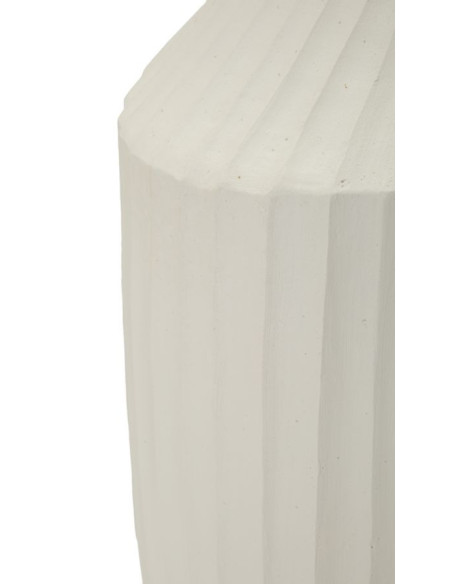Grand Vase moderne Rond Hauteur 50 cm Magnesium oxide Blanc crème Ice 