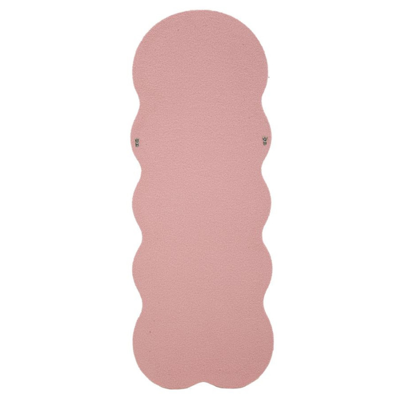 Grand Miroir mural moderne Organique 60x160 Velours Rose Bois MDF Teddy 