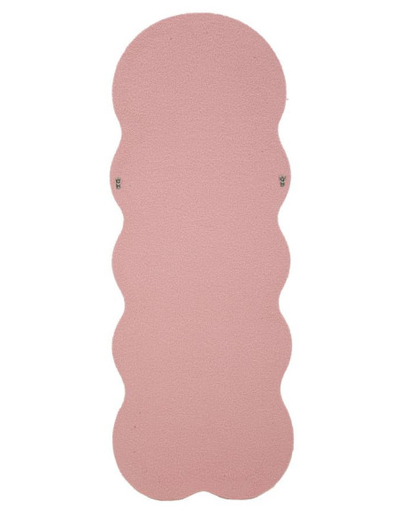 Grand Miroir mural moderne Organique 60x160 Velours Rose Bois MDF Teddy 